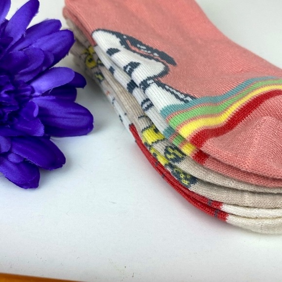 Snoopy Peanuts no show socks set of 3 Snoopy and Woodstock designs NEW - Picture 9 of 12